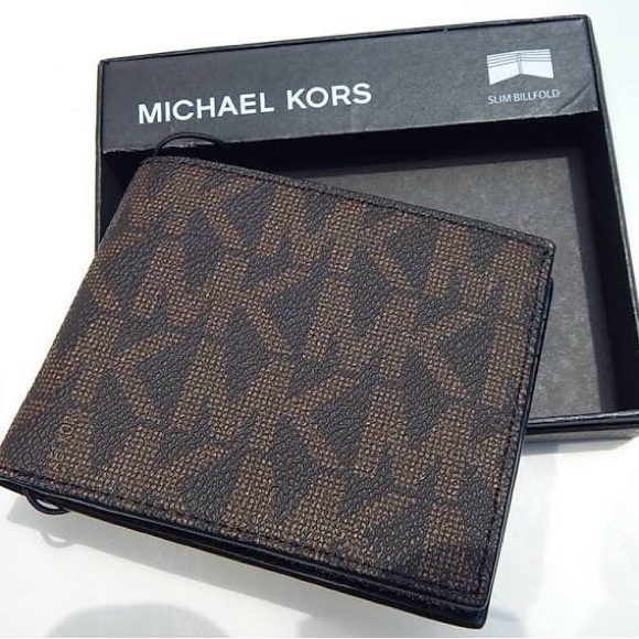 Michael Kors Black and Brown Signature Wallet - Picture 2 of 4